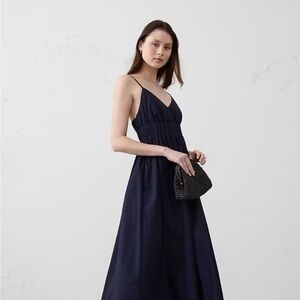 Banana Republic Factory Preppy Blue Maxi Dress Small